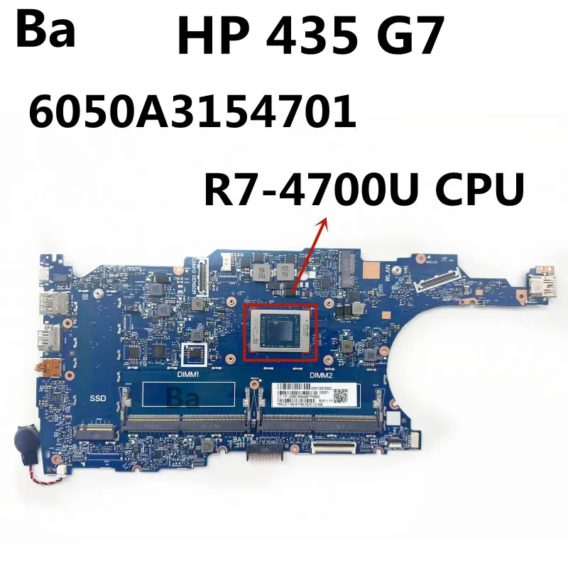 For HP ProBook X360 435 G7 Laptop Motherboard With 6050A3154701-MB-A01 AMD Ryzen R7-4700U CPU