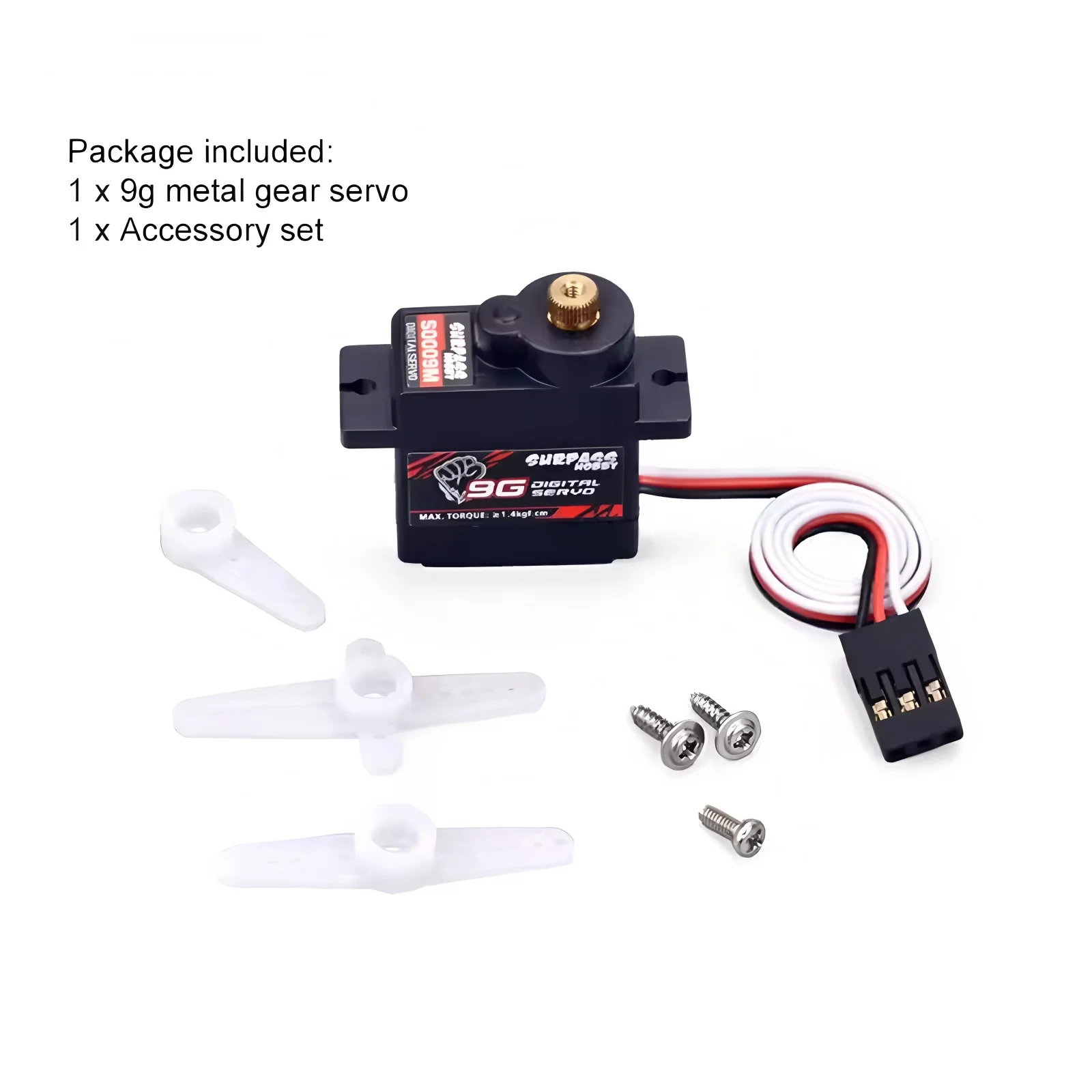 Good Quality SURPASS Hobby S009M 9G 17G Metal Gear 1.8KG Digital Servo for RC Airplane Robot 1/18 1/24 Truck Car Boat Duct Plane