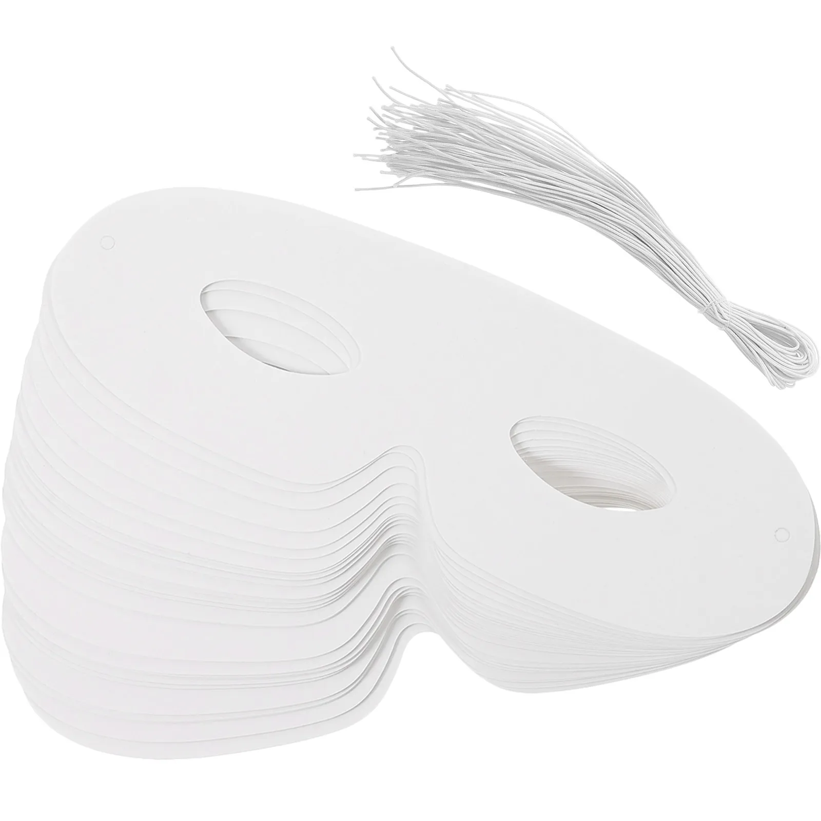 

40Pcs Masquerade Blank DIY Paper Masks Paintable Half-Face Mask for Party Costume Cosplay Halloween Handcraft Blank Paper Masks