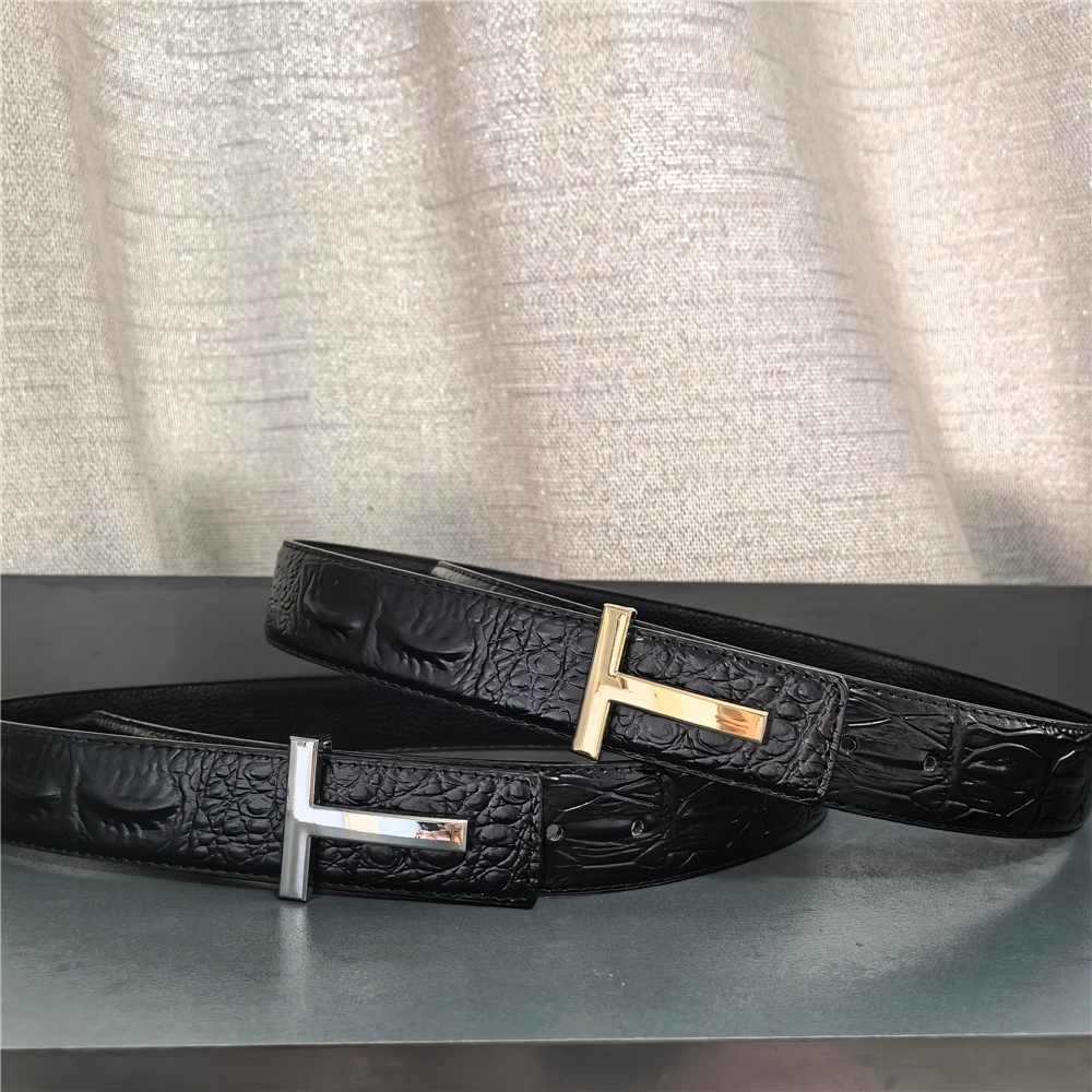 2025 جودة عالية الرجال حزام الجلود المصممين بنطلون موضة العلامة التجارية حزام الرجال الفاخرة يتوهم خمر حزام حزام للرجال الجينز #2