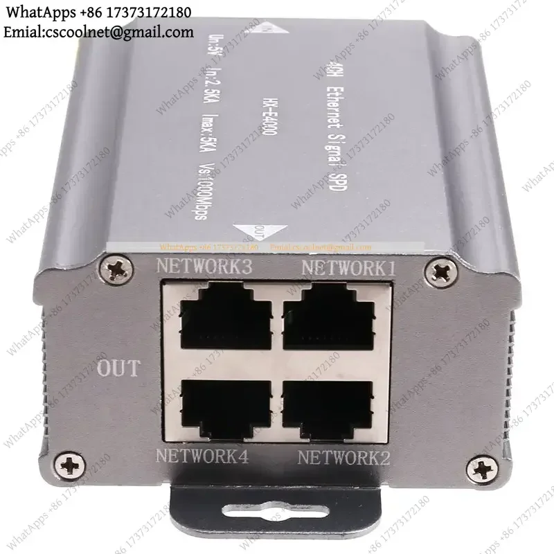 4 Ports 1000M Network Signal Surge Protector RJ45 Multi-Port Lightning Arrester For Camera