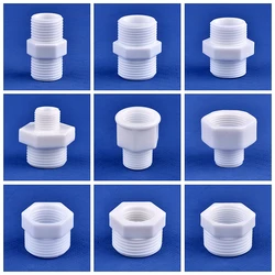 1-20 Pcs Plastic POM Thread Direct Connectors 1/2''~1'' Thread Variable Diameter Joint Aquarium Fish Tank Water Pipe Accessories
