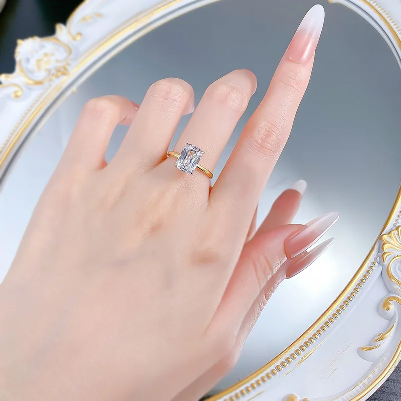 Fine 3Ct Lab Diamond Ring 100% Real 925 Sterling Silver Party Wedding Band Rings for Women Bridal Engagement Jewelry Gift - Image 6