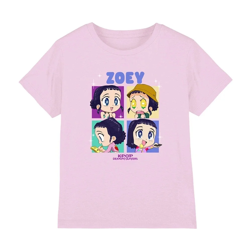 

2026 Movie Crew Neck Cartoon Girls Boys Tee Kids Girls Parent-Child T-shirt KPop Print Fashion Casual Tops Casual Baby Clothes