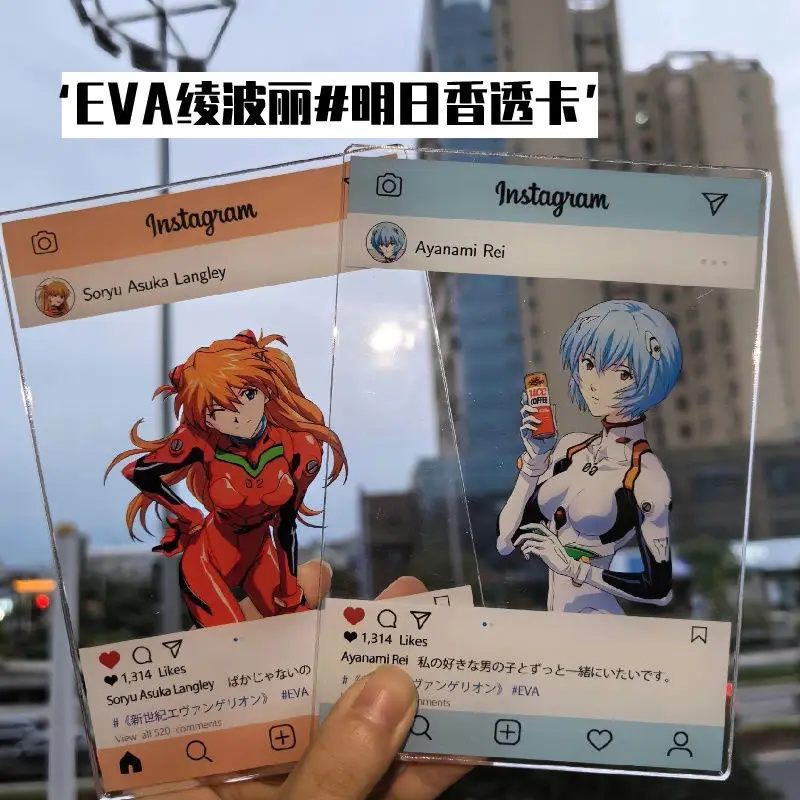 Figuras de acción de Anime EVA Ayanami Rei Asuka kawaii, modelo de soporte acrílico, decoración de escritorio, juguetes de colección, regalos