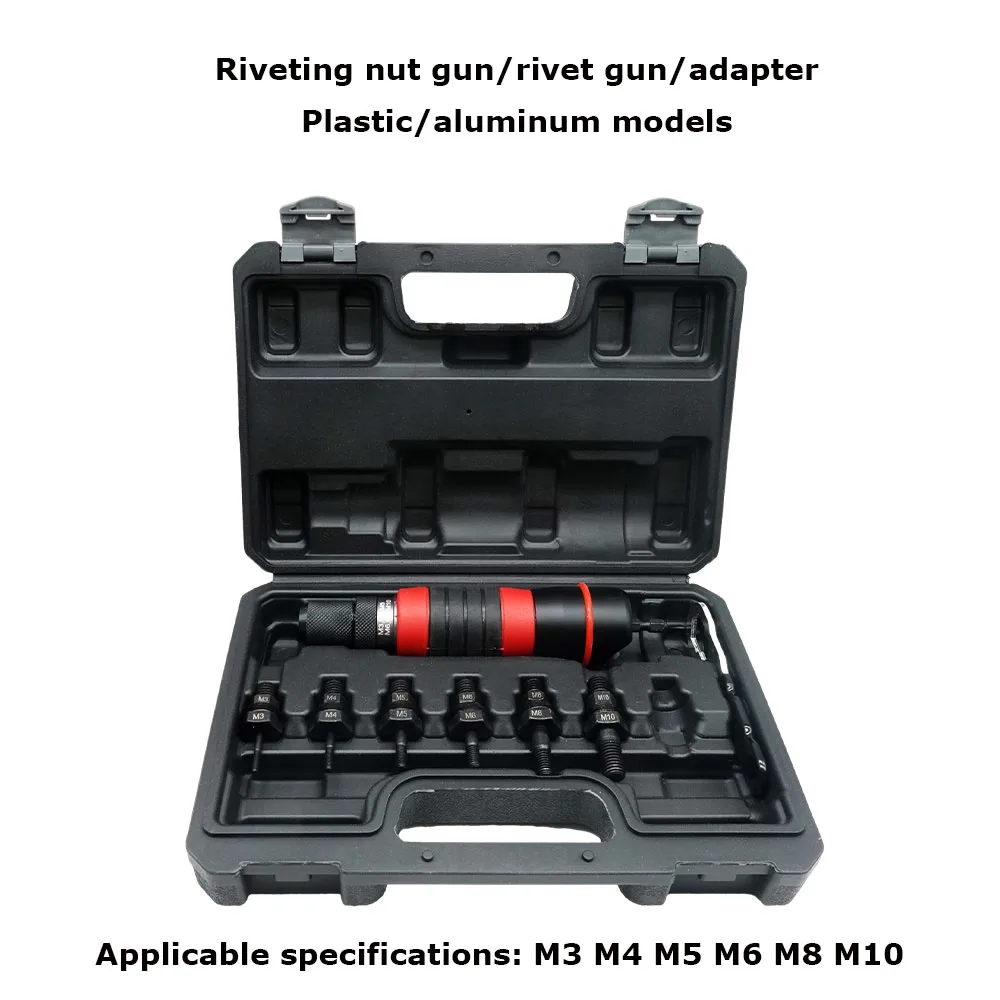 Home Cordless Electric Rivet Nut Gun Adapter Industrial Grade Rivet Gun,Including 3-12mm Drill Bit,Rivet Gun M3 M4 M5 M6 M8 M1