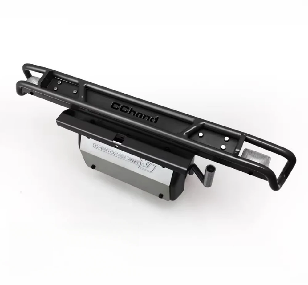 Scale 1/10 Steel Rear Bumper and Exhaust + Tank + Lights sets for Axial SCX10 ii 90046/90047 XJ Cherokee RC Car 1 10