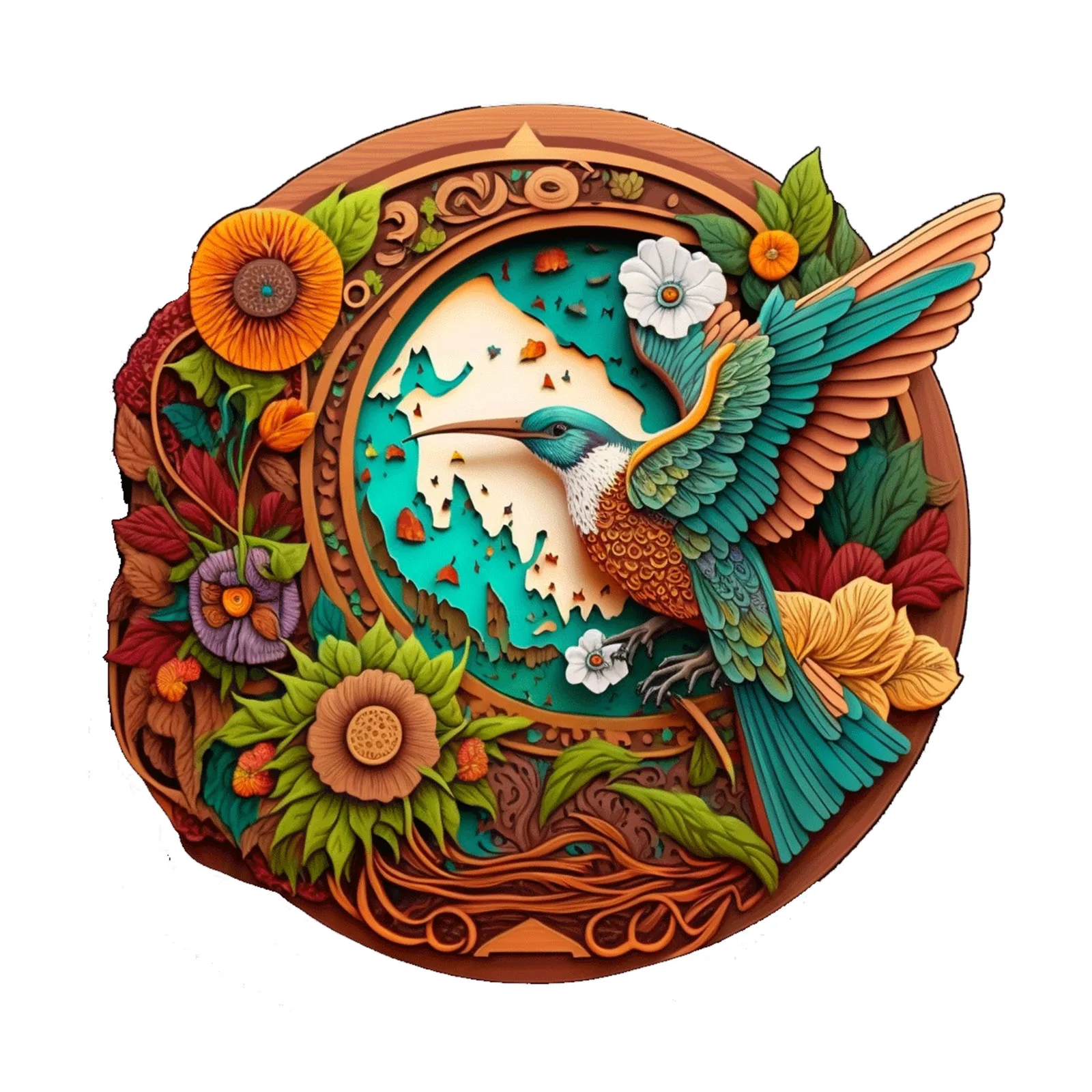 Bird Pattern Wooden Puzzle,Unique Animals Shaped Wood Puzzles,Family Game Gift Funny And Challenged Brain Teaser