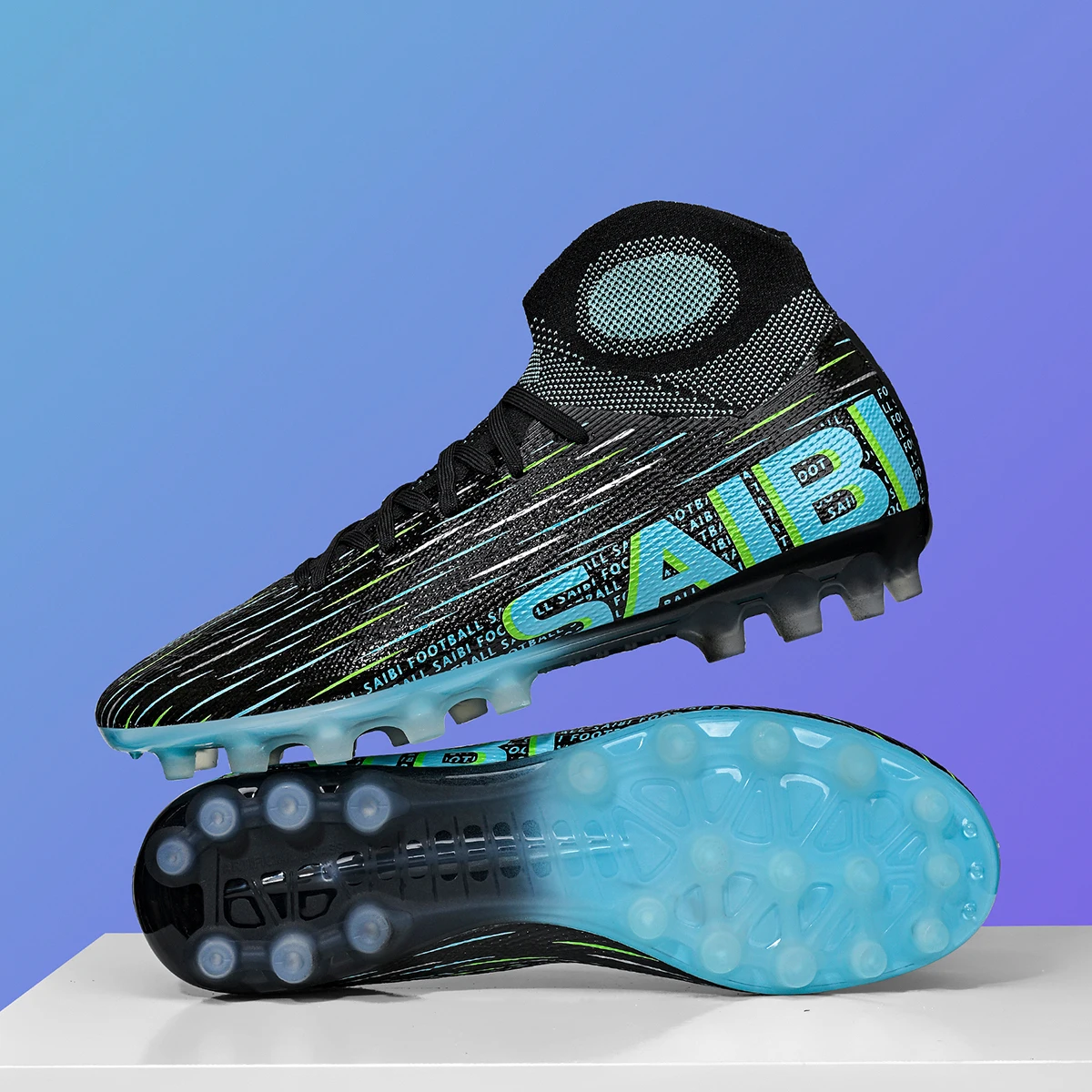 

Breathable football shoes FG long nail artificial grass suitable for training and competition Non slip sports shoes