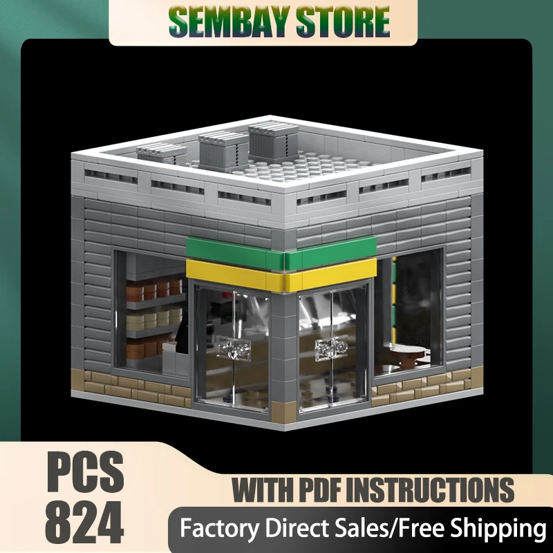 

Modular City Building Model Moc Building Blocks Subway Store​​​​​​​ Model Bricks DIY Assembly Construstion Holiday Set Toys Gift