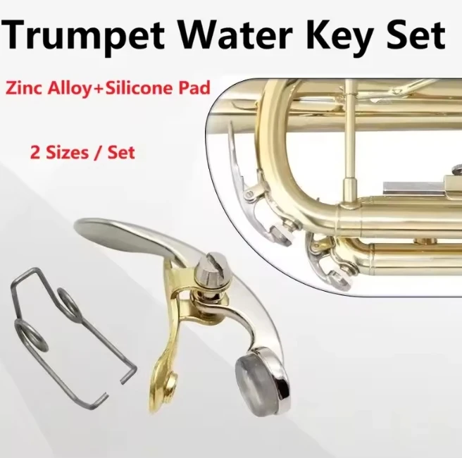 Trumpet Water Key Set with Spring And Screw - Essential Water Valve Kit for Trumpet Maintenance And Repair