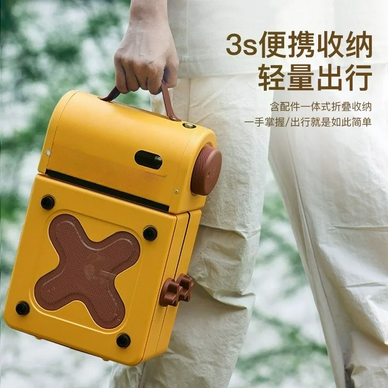 High-End Foldable Dual-Burner Gas Stove Portable Camping Outdoor Cooking Equipment