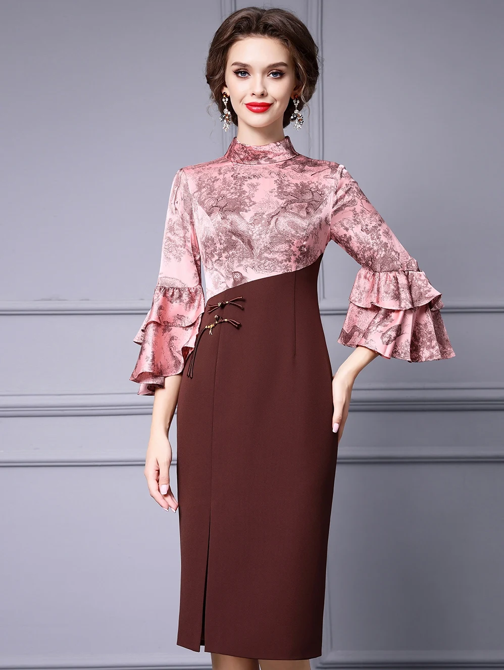 

Unique Faionable Spring 2026 Dr Kevin&Zhen High Waist Polyester Fabric Bouffant Sve Bodycon Skirt for Ladies Date