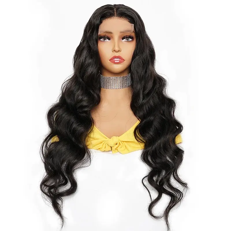 Rosabeauty Long Body Wave HD Lace Frontal Wig 13X4 Front Human Hair 13X6 Transparent Glueless Wigs 180% 250% Density For Women