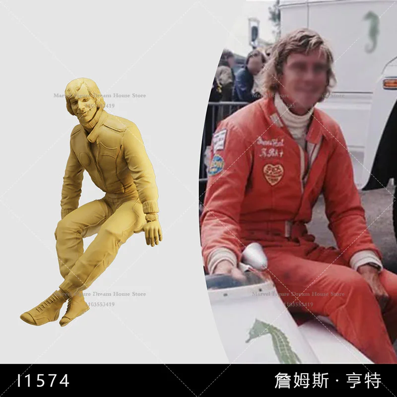 1/64 1/43 1/35 Scale Miniature Scene Dolls James Hunt Famous British Racing Driver Mad Genius Un-panited White Mini Male Figure