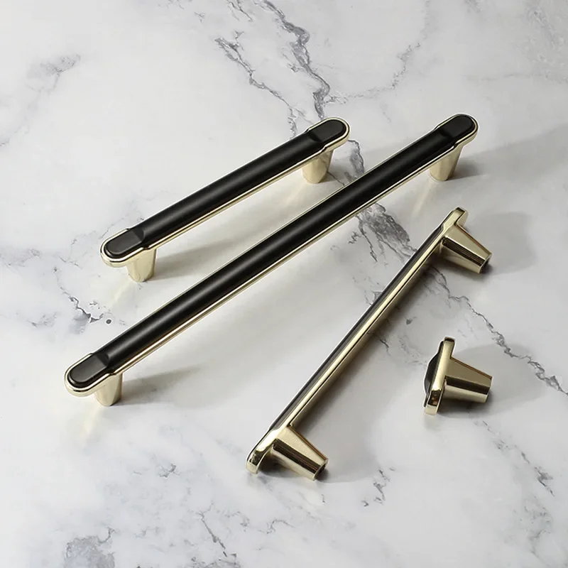 Luxury Wardrobe Door Handle Black Modern Minimalist Cabinet Door Handle Drawer High-end Long Handle Hardware Accessories