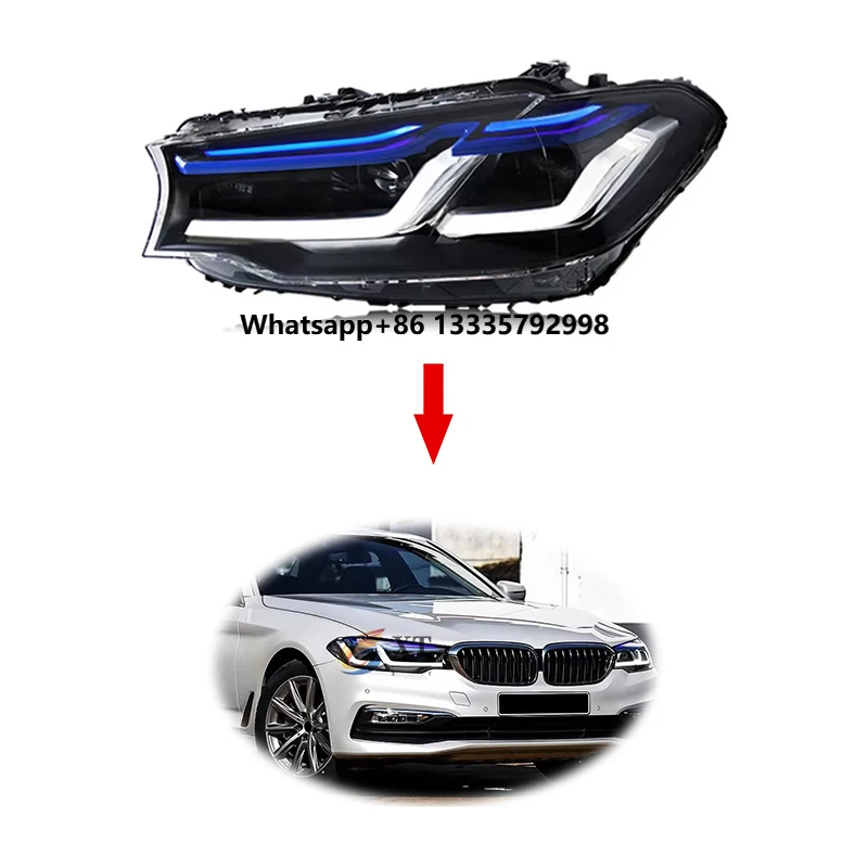 

XT Upgrade for BMW 5 Series G38 G30 2018-2020 to M5 Style Laser Full LED Headlight Headlamp Head Light Head Lamp Plug and Play