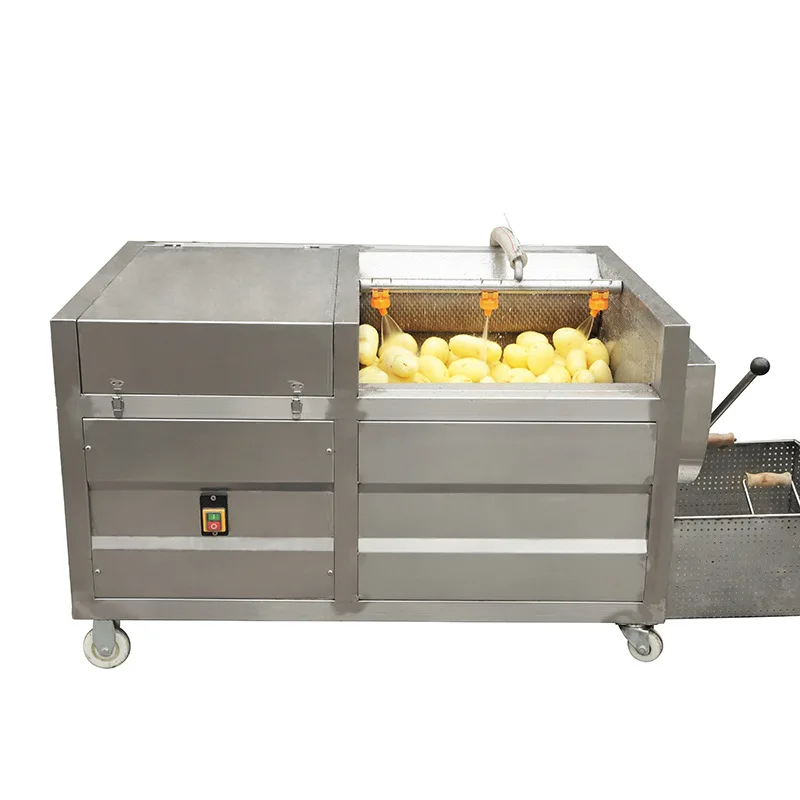 Small-output French fries and potato chips frying line, low-cost complete sets of French fries and potato chips production l