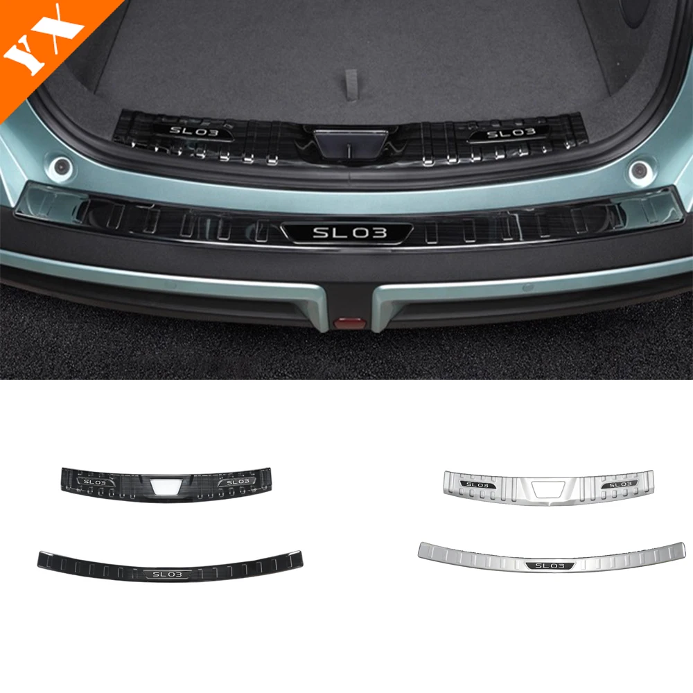 

2025 2026 For changan deepal SL03 accessories Stainless Black Silver Car Rear Trunk Protector Plate Anti Hit/Dust sill Cover