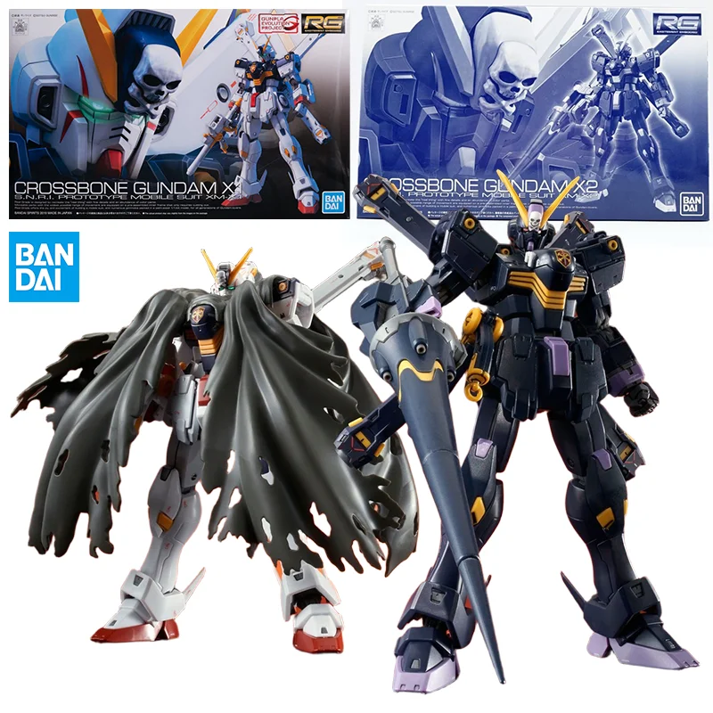 

Bandai Original RG 1/144 CROSSBONE GUNDAM X1,X2 CROSSBONE GUNDAM XM-X1,X2 Action Figure Assembly Model Toys Collectible Model
