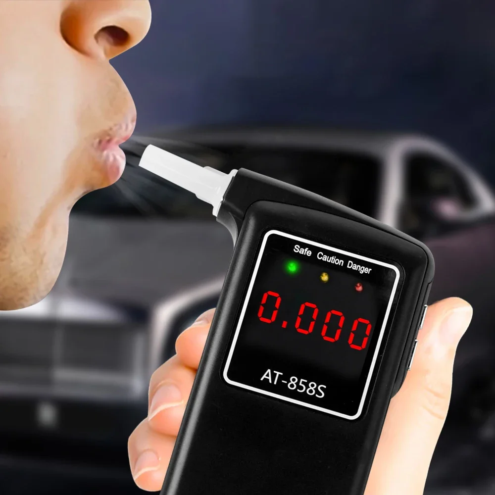 

Professional Digital Alcohol Tester Alcohol Detector Breathalyzer Police Alcotester LCD Display Drunk Driving Test