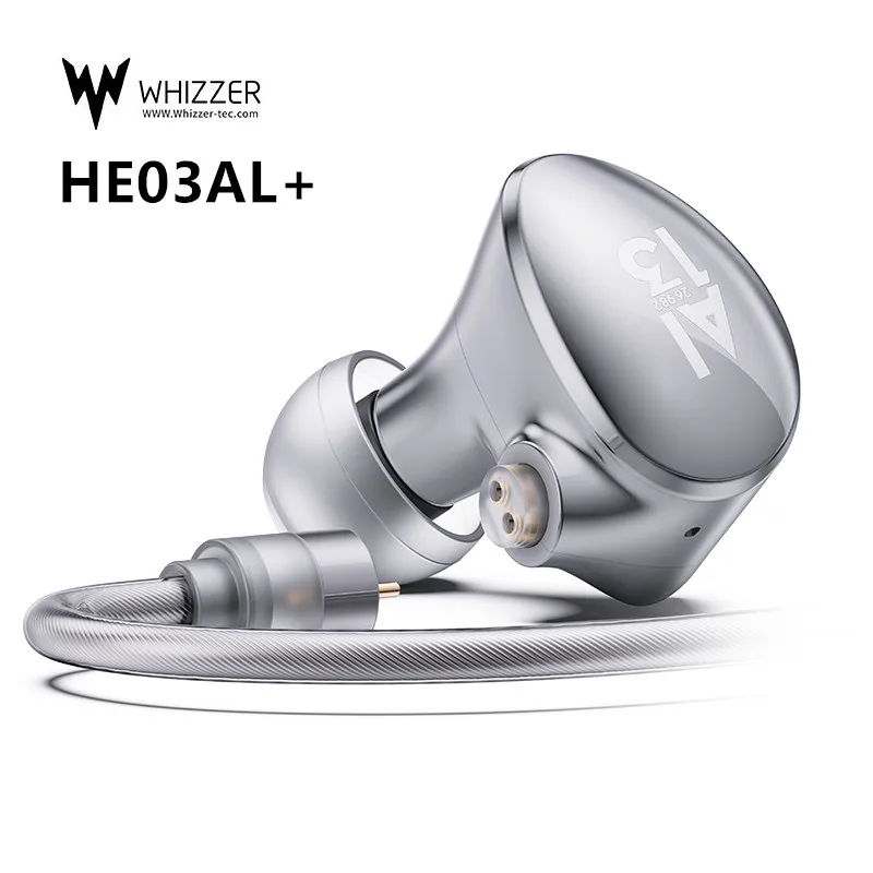 Whizzer HE03AL Plus 10.2mm 6th.Gen VG-TLCP Dynamic + Knowles TWFK-30017-00 Balance Armature Hybrid Driver Wired HiFi Earphones