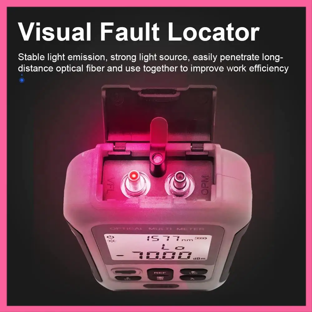 ABNM Optical Power Meter+Visual Fault Locator 15Mw And RJ45 Cable Tracker Powered 3In1 Fiber Optic Light Tester+OPM VFL RJ45