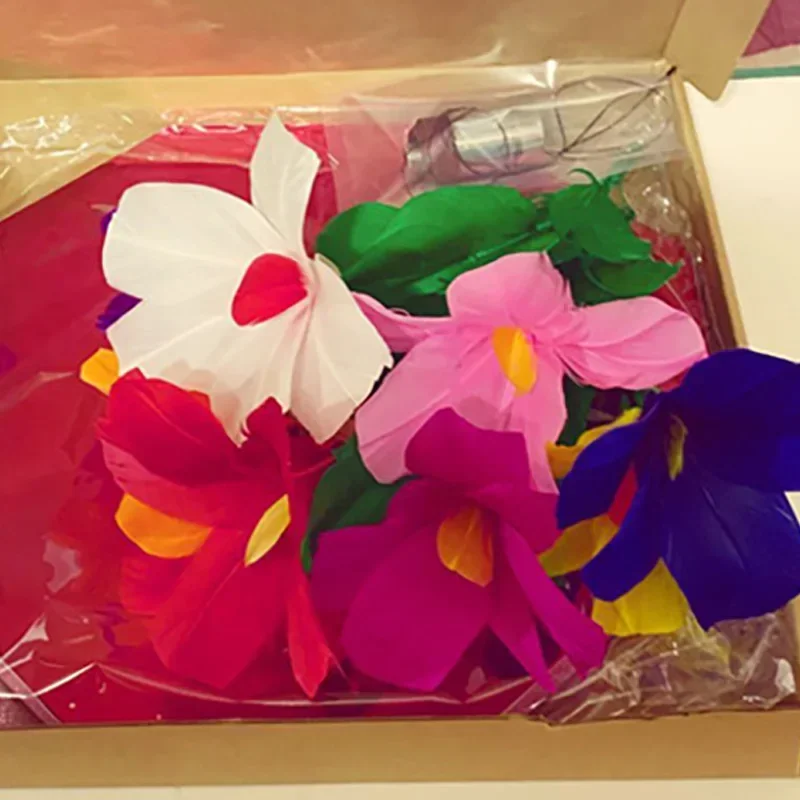 Appearing Potted Flower Tray Magic Empty Tray To Flower Production Magic Trick Visual Stage Magic Prop Magicians Professional