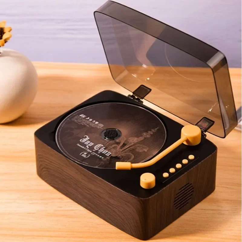 Vintage Multifunctional CD Player Bluetooth Speaker High Quality Dual Speaker Sound Quality Exquisite Packaging Christmas Gift