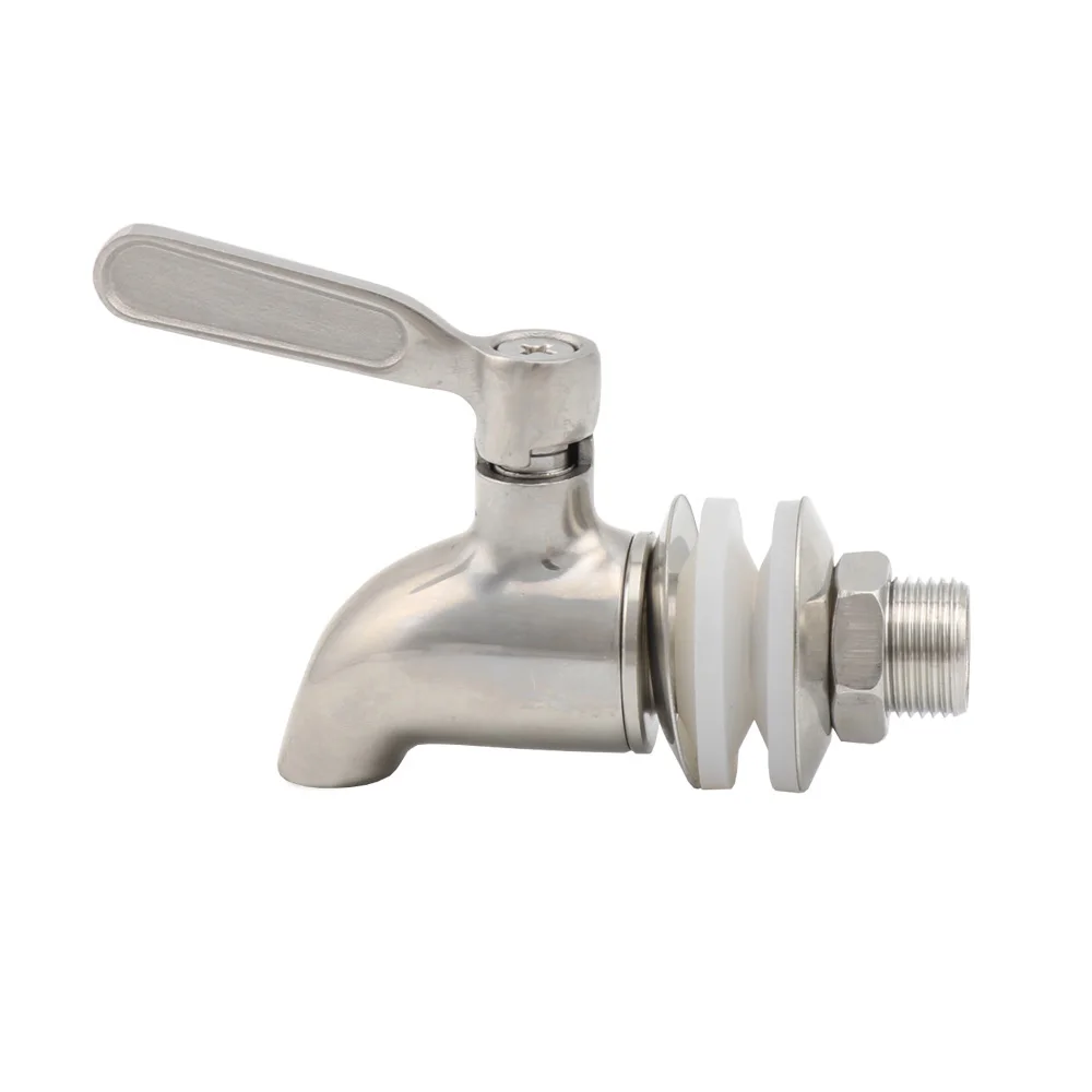 304 Stainless Steel Spigot Water Tap Faucet for Beer Juice Beverage Drink Wine Barrel Dispenser Tap 16mm