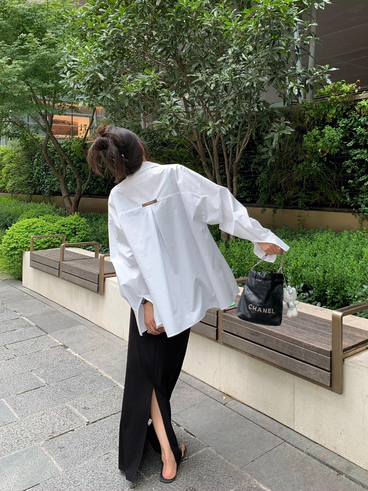 

Женская свободная хлопковая рубашка-кардиган Chen Mi Fan с длинным рукавом, на пуговицах, осенняя верхняя одежда