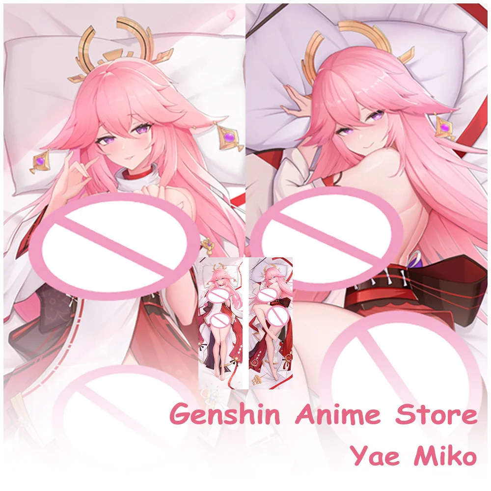 

Anime Yae Miko Dakimakura Cover Cosplay Props Genshin Yae Miko Bedding Pillowcase Otaku Cushion Covers Headboard Pillowcases