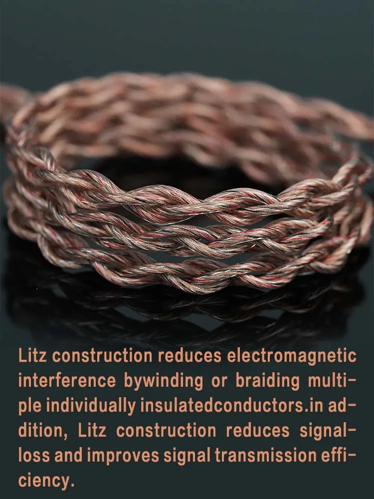 XINHS SI01 HiFi-Kopfhörer-Upgrade-Kabel 2,5 mm/3,5 mm/4,4 mm, geeignet für 7 Hz x Crinacle Zero 2/KZ EDX PRO/Kinerina PULA SeeAudio – Detail 4