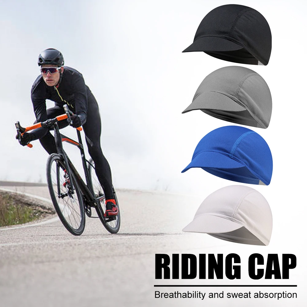 Cycling Cap Bicycle Hat With Visor UV Protection Sun Block Headwear For Men Women Outdoor Sports Head Caps Bike Helmet Liner