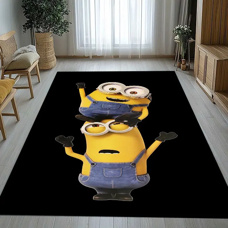 Funny Cute M-Minions Cartoon Soft Non-Slip Large Area Rug for Living Room,Bedroom Playroom Carpet Mat for Sofa,Home Decor Gift