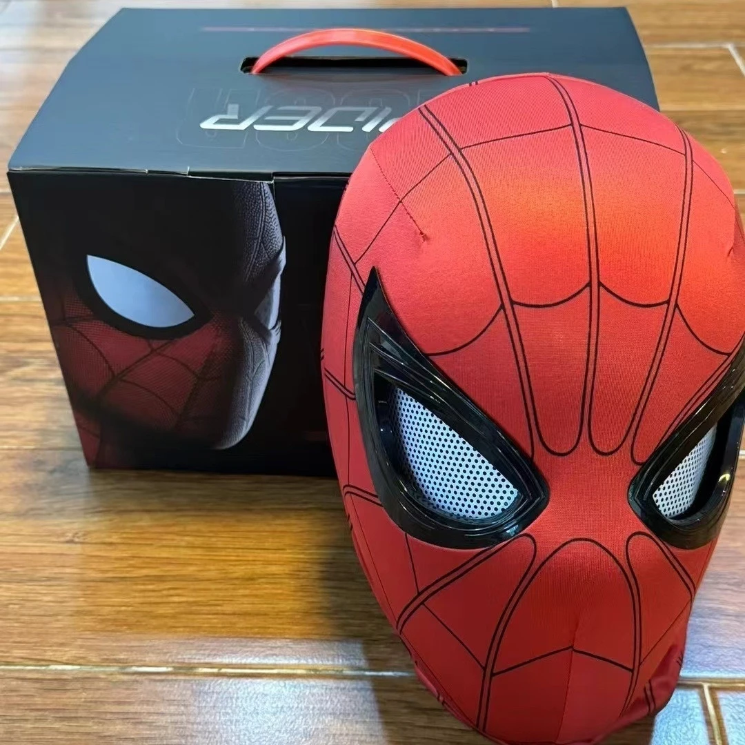 Halloween Spider Man headgear cosplay Mask Movie peripheral movable eyes manual electric blink mask helmet Black Friday costumes