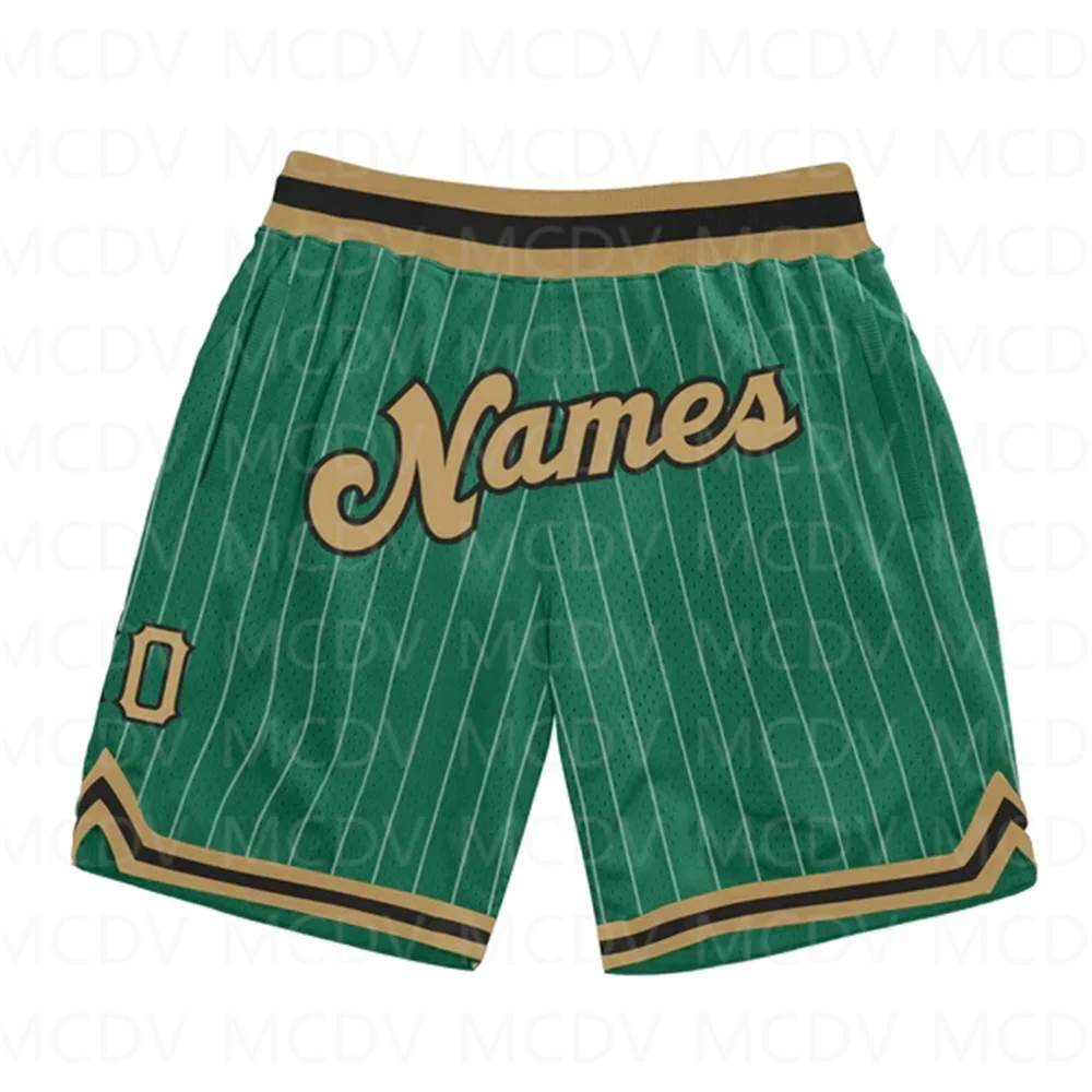 Pantalones cortos de playa de secado rápido para hombres, diseño de patrón 3D, palmeras, Pineapples3D, verde Kelly personalizado, púrpura-dorado