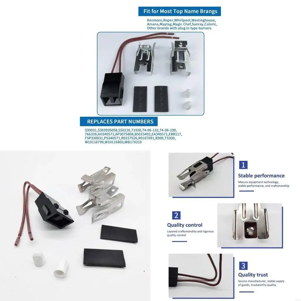 J6PE Durable Metal Stove Connector Stove Set Socket Metal Stove Plug