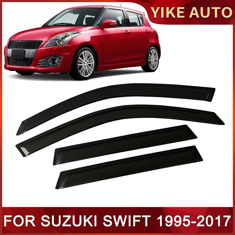 

Оконный козырек для SUZUKI SWIFT 1995-2017 Weathershied, дверной козырек, ветрозащитный козырек от дождя, боковые окна, ветровые дефлекторы, автозапчасти