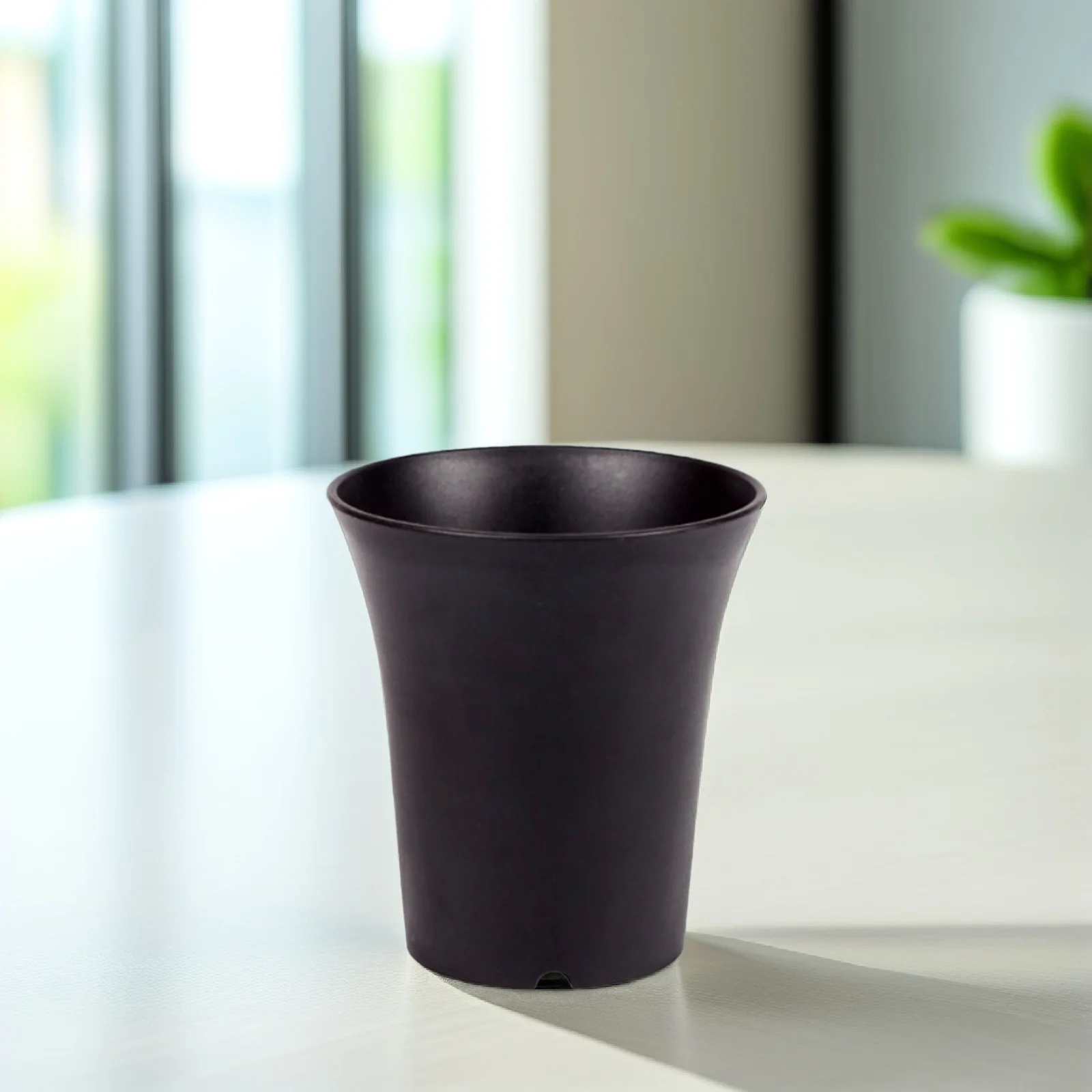 

1pc Plastic Flower Pot Round Succulents Pots For Home Office Garden Decoration Extra Lightweight Resin Planter