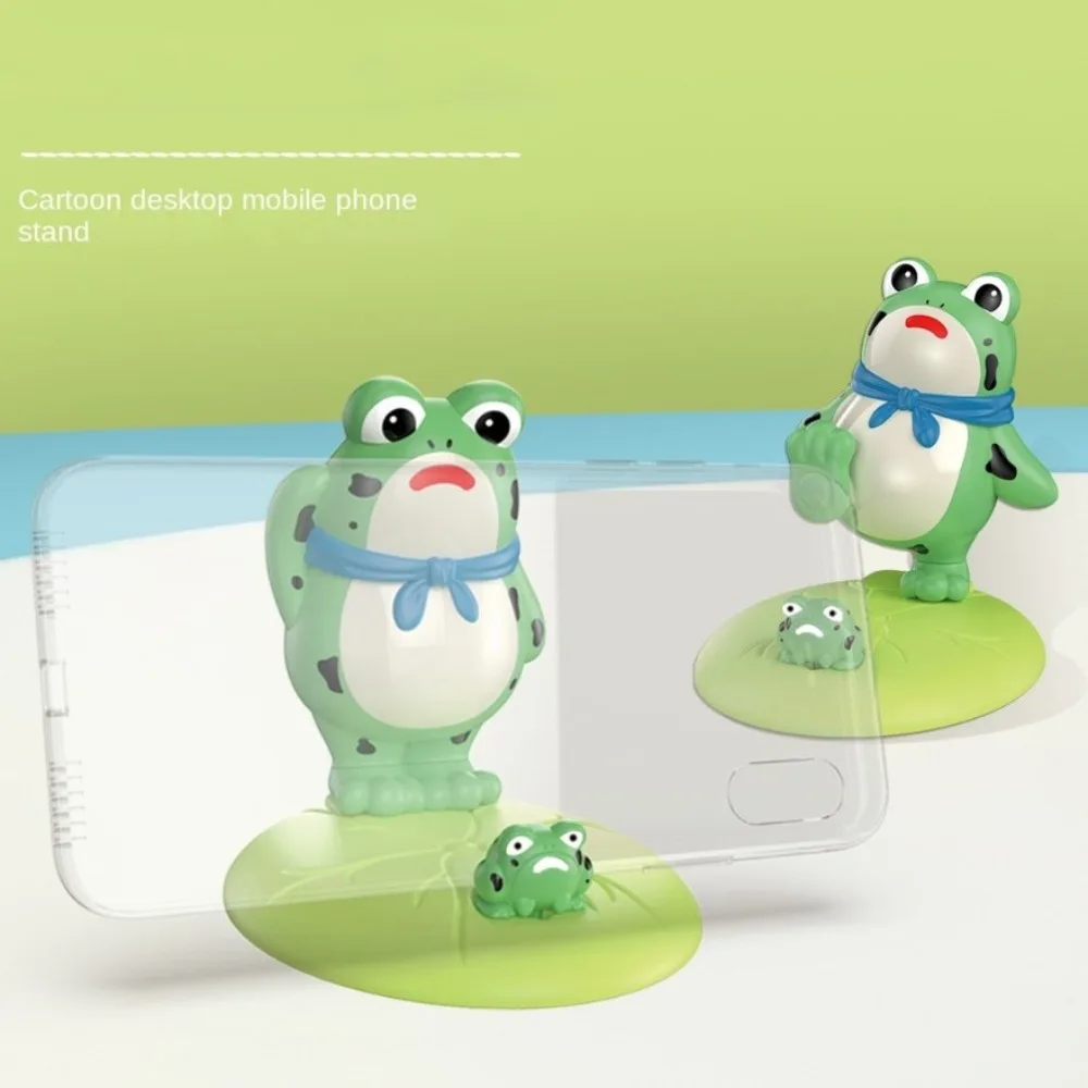 

PVC Doll Sad Frog Phone Holder Support Desk Decor Green Frog Mobile Phone Stand Cartoon Portable Cell Phone Bracket Small Gifts