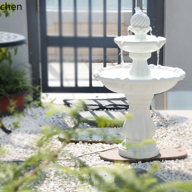ZML Solar Fountain Outdoor Courtyard Automatic Circulating Water Flowing Water Ornament Garden Landscape