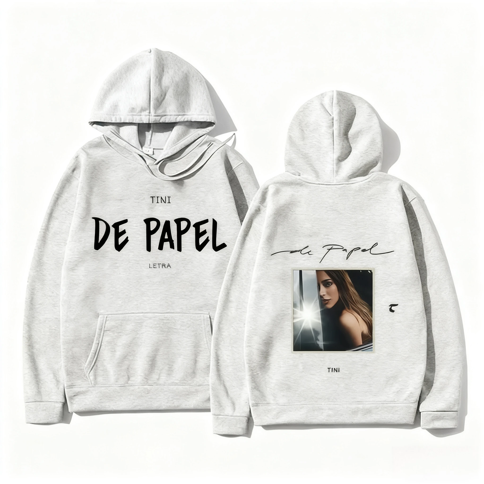 Tini Stoessel Tini De Papel هوديي الرجال النساء بلوزات غير رسمية موضة مقنعين البلوفرات خمر الشارع الشهير الخريف الشتاء الملبس #4