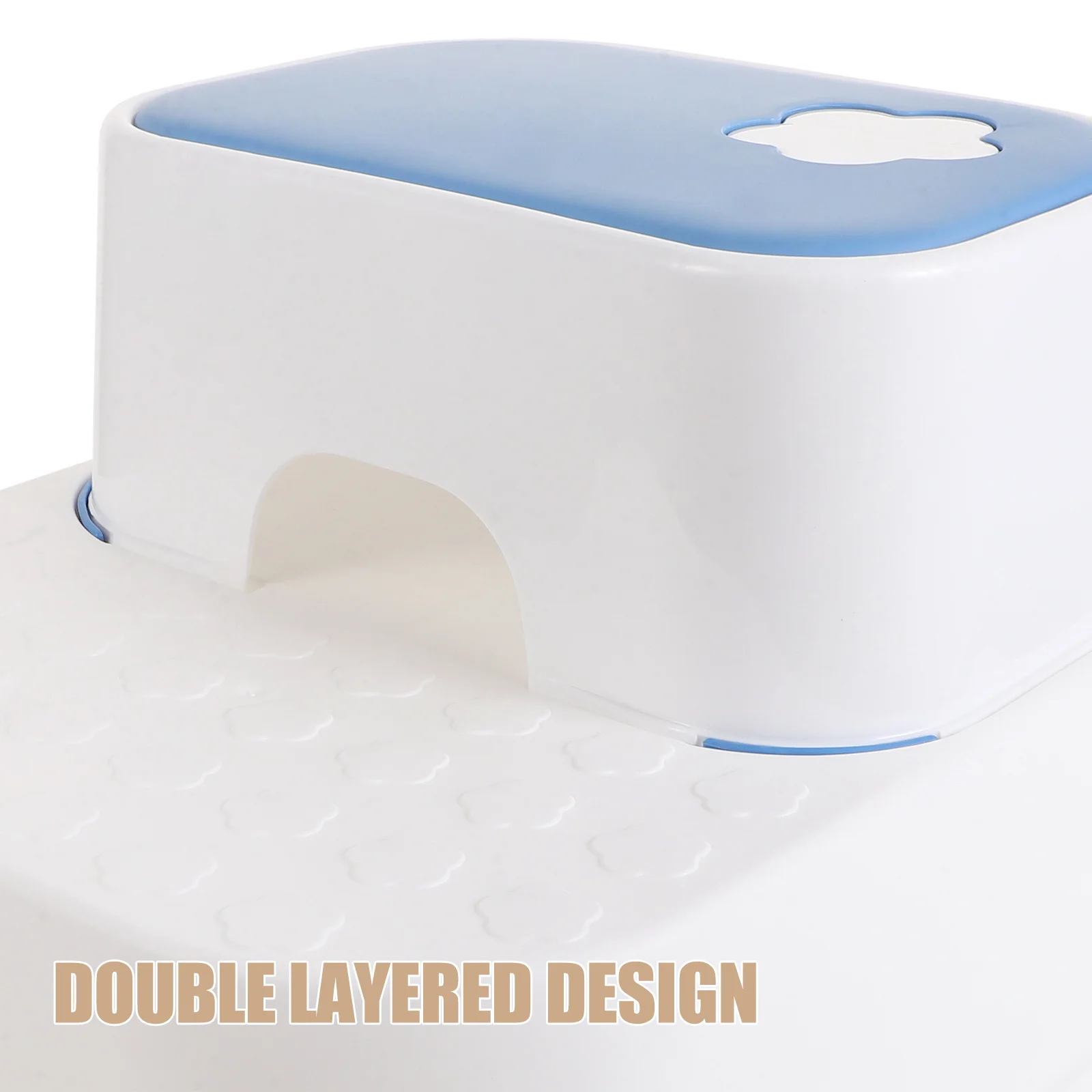 الأطفال طبقة مزدوجة خطوة البراز عدم الانزلاق الحمام مسند القدمين طفل المرحاض مساعد سهلة غسل اليد المطبخ مساعد لطيف خطوة #5