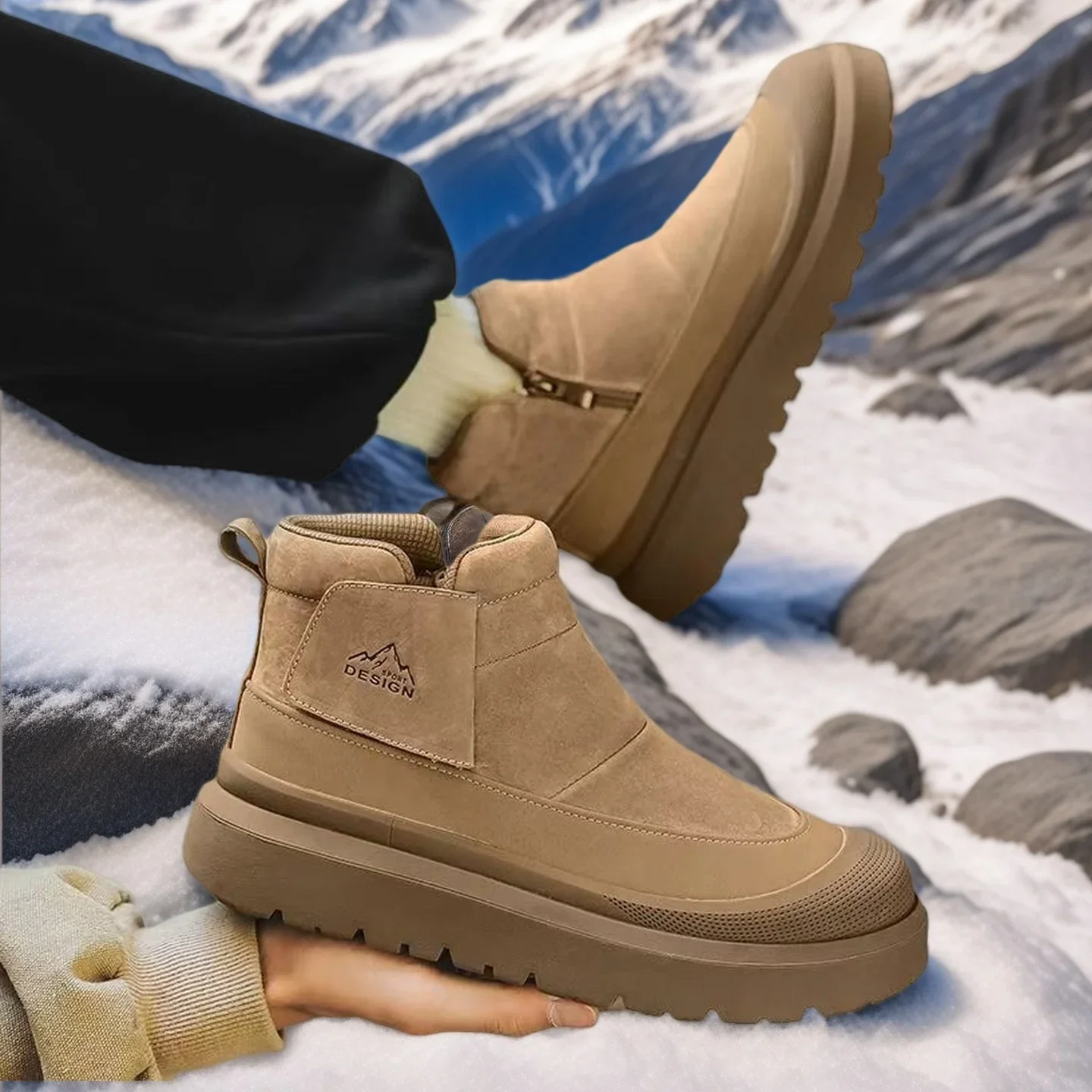 

Winter Boots for Men Non-Slip New Ankle Boots Add Velvet Men's Sneakers Soft and Comfortable Sports and Leisure Wear-resistant