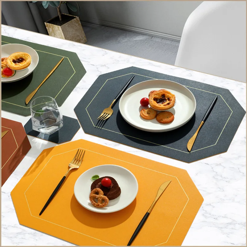 2pcs PU Table Placemats Double Sided Table Setting Restaurant Cafe Hotel Catering Winery Dining Decoration Interior Design P50