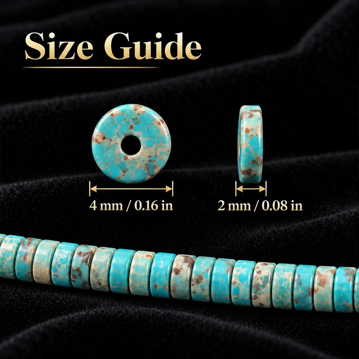 2x4mm 75–225pcs Natural Stone Imperial Pine Green Handcrafted DIY Jewelry Making Bracelet Necklace and Decorative Accessories