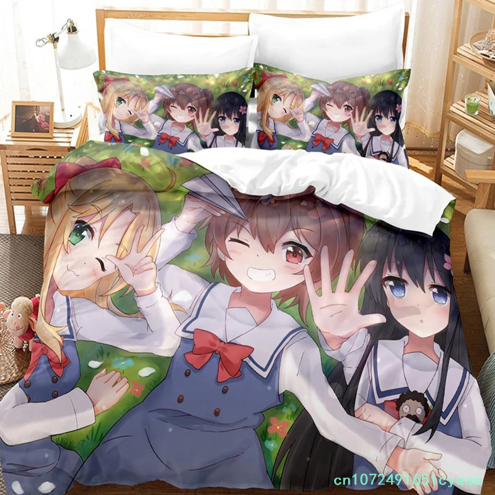2023 Wataten! An Angel Flew Down To Me Bedding Set Single Twin Full Queen King Size Bed Set Adult Kid Bedroom Duvetcover Sets 2