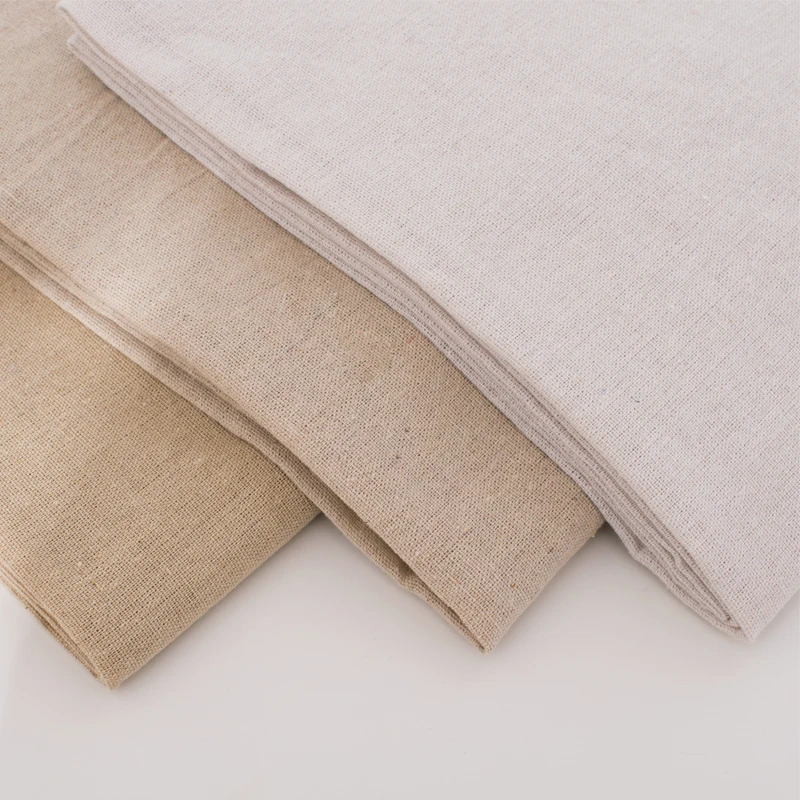 2.5/3.5/5m Cotton Linen Fabrics Tablecloths Decoration Materials Curtains Handmade DIY Fabrics By The Meter Grey Original cloth