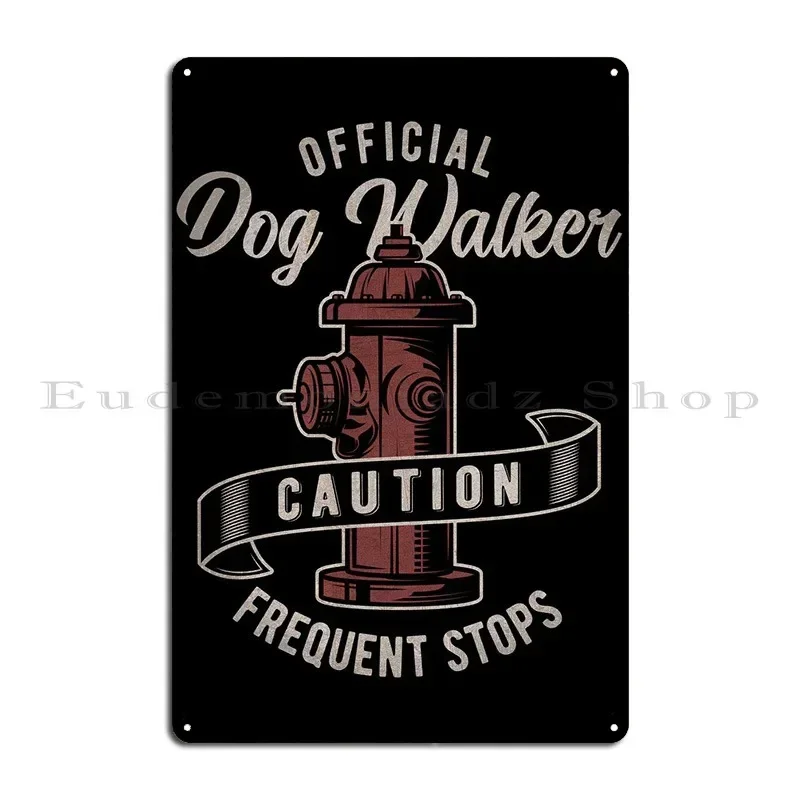 Dog Walker Metal Sign Custom Plaques Iron Club Mural Tin Sign Poster